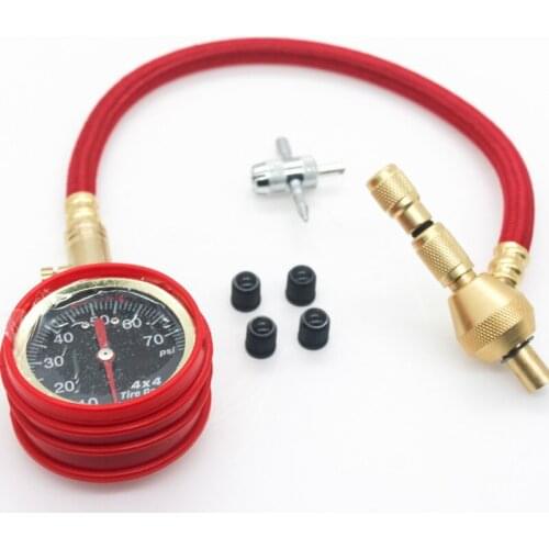 Tire Pressure Gauge High-Precision Tire Pressure Gauge Rubber Fixed Tire Pressure Deflatable Car Tire Pressure Gauge