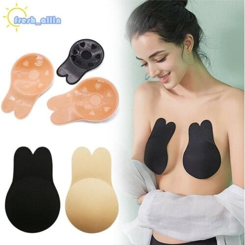 Silicone Breast Pads Nipple Covers Bra Sticker Rabbit Bra Soft Boobs Bionic Skin Queen Transvestite Mastectomy Bra