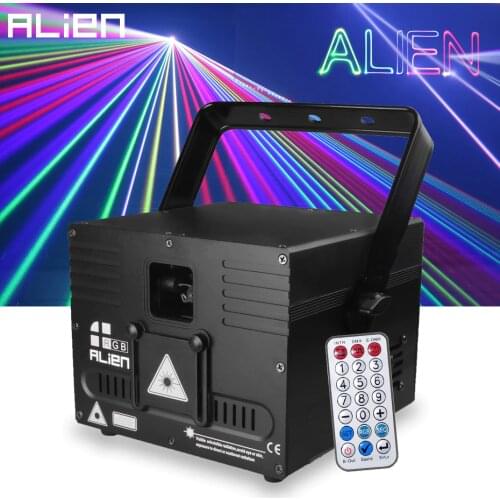 ALIEN 1W 2W DMX RGB Ilda Animation Laser Projector Scanner Professional Stage Lighting DJ Disco Bar Club Party Wedding Effect