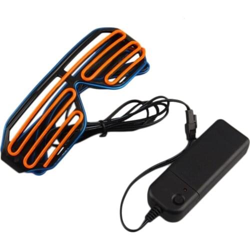 LED Glasses Neon Party EL Glasses EL Wire LED Sunglasses Light Up Glasses Rave Costume Party DJ Eyewear for Birthday Party Decor