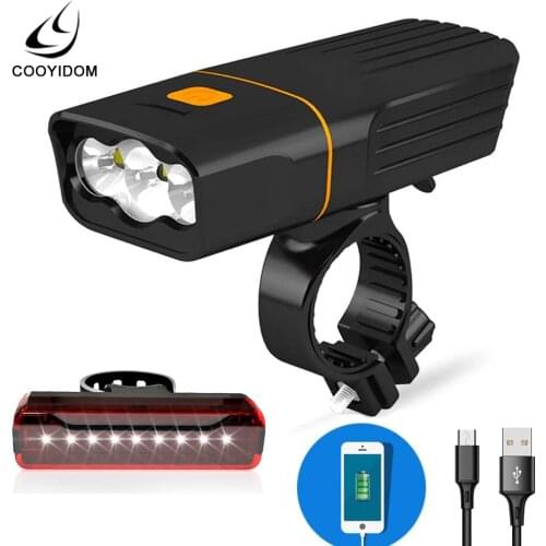 Bicycle Light 3*T6/L2 5200mAh Bike Light Built in USB Charge Powerfull Cycling Light Waterproof Bike Accessory as Power Bank
