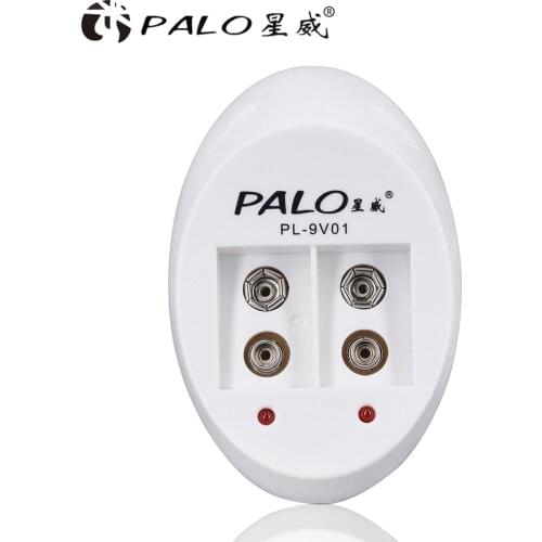 PALO 9V Battery Charger for 9V 6F22 Lithium-ion Ni-MH Ni-Cd Battery EU Plug 9V USB charger