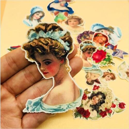 37pcs Kawaiii Stationery Sticker Classical Angel Travel Diary Planner Decorative Mobile Stickers Scrapbooking DIY Craft Stickers