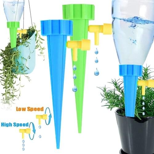 Automatic Drip Irrigation Tool Useful Self-Watering Device Adjustable Water Speeds for Flower Plant Garden Supplies