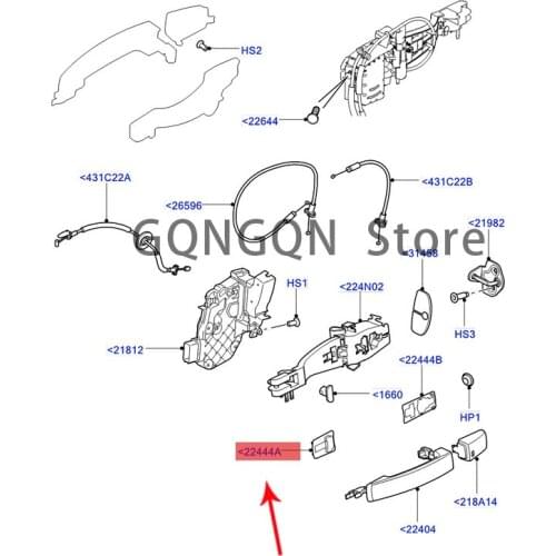 CAR outer handle pad small 2005 -2021lan dro ve rdi sco ver y3r ang ero ver spo rtf ree lan der 2di sco ver y4 gasket front hand