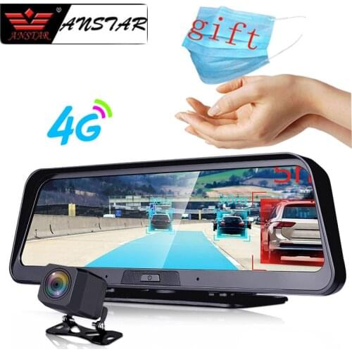 Anstar 10" 4G Car Camera 1080P Dashboard Android 5.1 Dual lens ADAS GPS Dash Cam DVRs Auto Registrar Video Recorder DVR