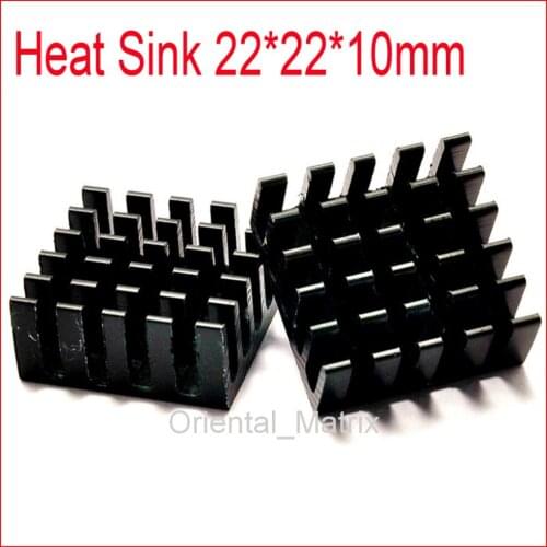 Free Shipping 20pcs 22*22*10mm HeatSink Heat Sink Radiator Small Radiator - Black