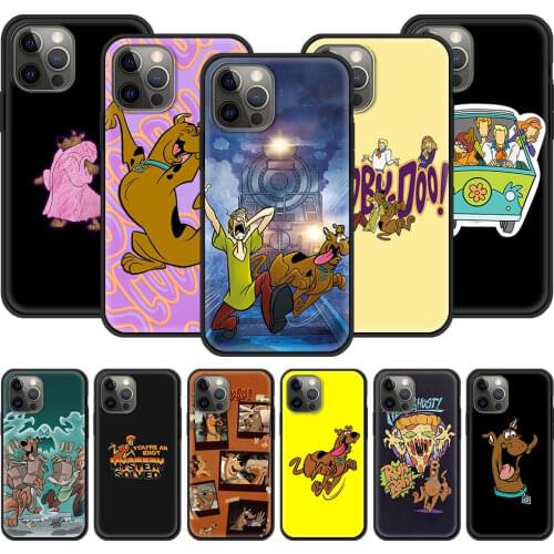Phone Case For iPhone 11 12 Pro XS Max 8 7 Plus X XR Silicone Soft TPU Black Shell Back Cover Coque Fundas Scooby Cartoon Doo