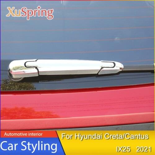 Rear Wiper Decorative Stickers Sequins Electroplating Bright Strip Exterior Modification For Hyundai Creta/Cantus IX25 2021