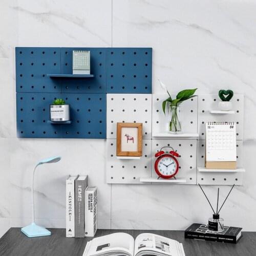 Home Hole Board Storage Rack Bathroom Accessories Bedroom Decor Shelves Storage Organization Wall Shelf Kitchen Organizer