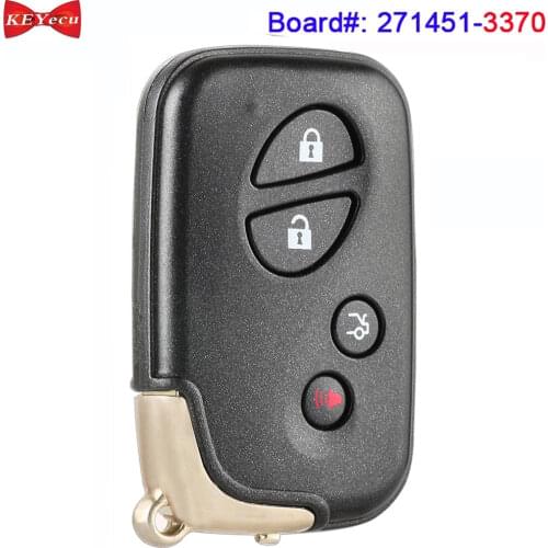 KEYECU for Lexus ES350 GS350 GS430 GS450H GS460 IS250 IS350 ISC ISF LS460 Smart Keyless Remote Key Fob 271451-3370 HYQ14AAB
