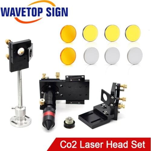 WaveTopSign CO2 Laser Head Focus Lens 20mm Reflective Mirror 25mm Integrative Mount Laser Engraving and Cutting Machine