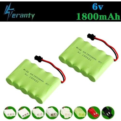 M Model ) 6v 1800mah NiMH Battery For Rc toys Cars Tanks Robots Boats Truck Guns 6v Rechargeable Battery AA Battery Pack 2Pcs