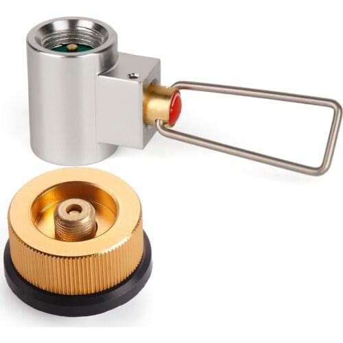 Stove Metal Adapter Canister Refill Shifter Flat Gas Tank Gas Shifter Adapter Extra Canister Valve Adapter Camp Gas Convert