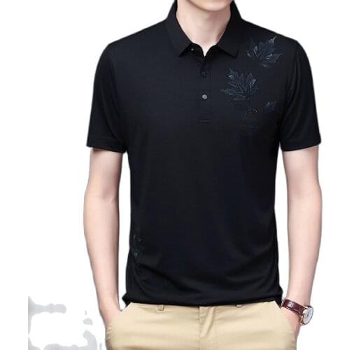 Men Polo Shirt Summer Short Sleeve Thin Breathable Polo Shirt Men Streetwear Fashion Print Casual Top