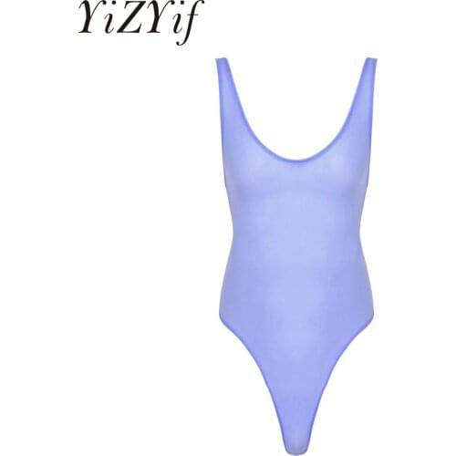 Mens Bodysuit Thongs Leotard Singlet Underwear Sexy One-piece Deep U Lingerie Sleeveless High Cut Ultra-thin Jumpsuit Nightwear