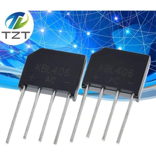 5PCS KBL406 KBL-406 4A 600V Single Phases Diode Bridge Rectifier ZIP-4