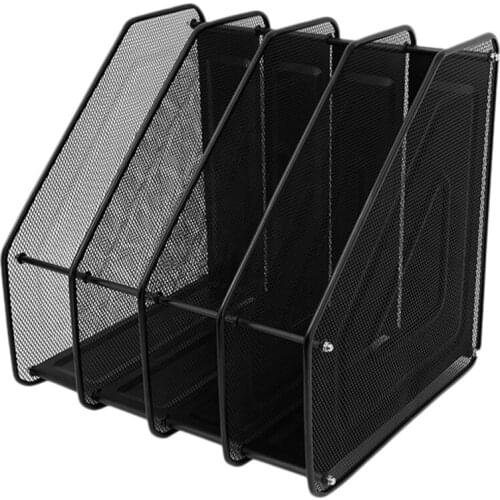 Straight Angle Office Supplies Multi Layer Metal Iron Net File Rack Table Finishing Folder Student Data Storage Box