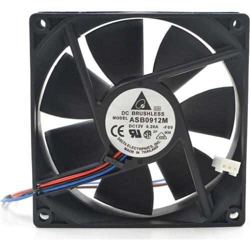 The original FOR platform reaches 9CM 9025 12V 0.20A ASB0912M oil-containing ultra-quiet chassis power supply fan