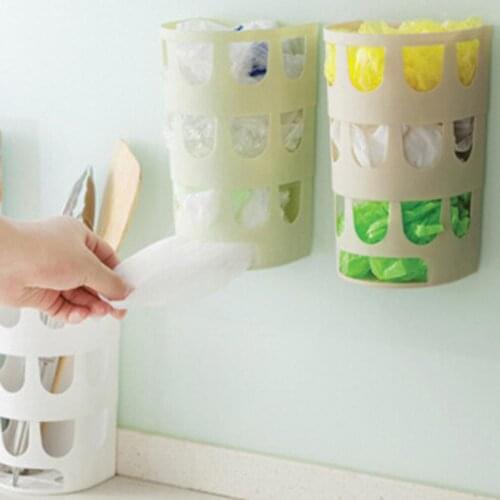 Plastic Wall Mount Home Bathroom Kitchen Garbage Trash Storage Box Container Waste Bin Basket Trash Can