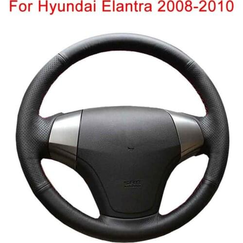 Customize Car Steering Wheel Cover For Hyundai Elantra 2008-2010 Leather Braid For Steering Wheel