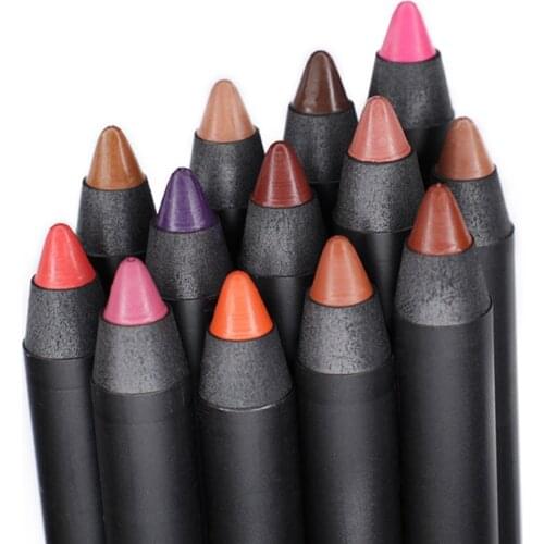 13 Colors Brown Lip Liner Private Label Cosmetics Smooth Pigment Lip Pencil Vegan Cruelty Free Lip Liner Wholesale No Brand