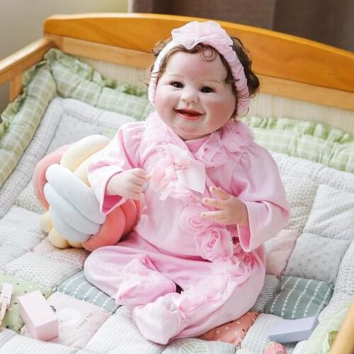 Reborn baby doll 22" Inch Realistic Newborn Baby Dolls Lifelike Silicone bebe reborn menina Handmade Toddler Dolls Toys