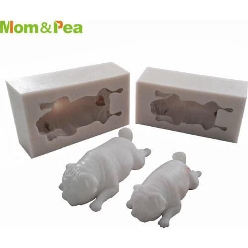 Mom&Pea MPA0739-40 Dog Shaped Silicone Mold Cake Decoration Fondant Cake 3D Mold Food Grade Mousse mold