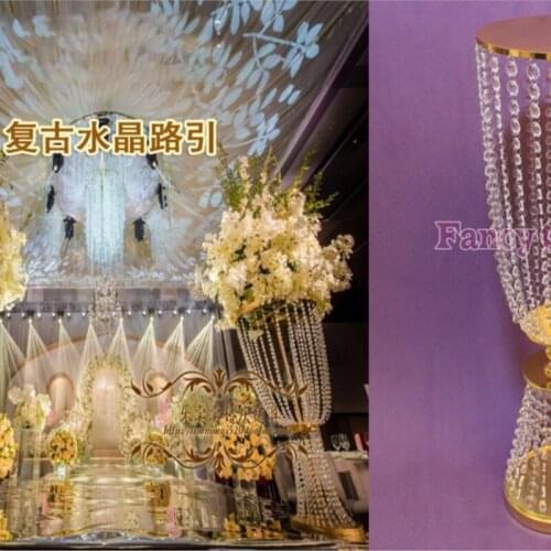 80cm(H) wedding centerpiece wedding road leads crystal pillar