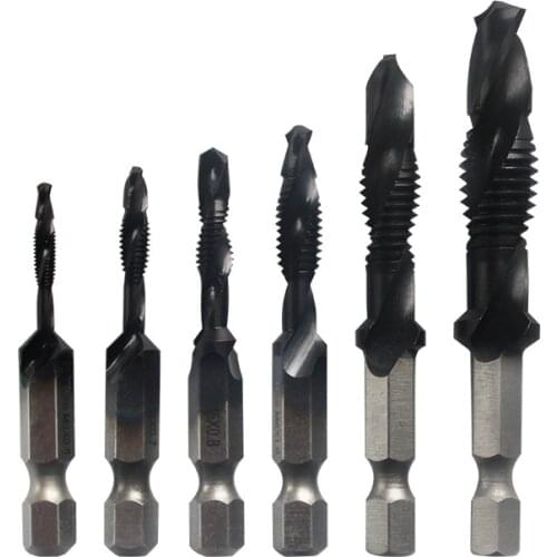 Hex Shank M35 Cobalt Compound Tap Screw Machine Open Hole Tapping Chamfering Integrated Tap M3 M4 M5 M6 M8 M10 Drill Bits