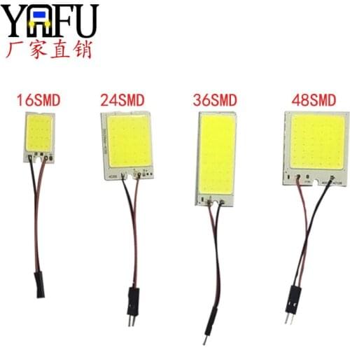 Led room lamp for foreign trade explosion car cob lamp board T10 double pointed head 18243648 lamp LED roof lamp car led light