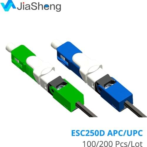 UNIKIT Free shipping FTTH ESC250D SC APC and SC UPC Single-Mode Fiber Optic Quick Connector FTTH SM Optic Fast Connector