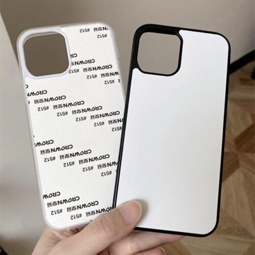 Blanks DIY For iPhone12Pro TPU Soft 2D Sublimation Rubber Cover 11Pro Max Case Mobile White Aluminum Plates Insert