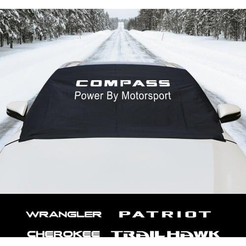 Car Windshield Snow Block Sunshade Cover For Jeep Cherokee Compass Patriot Renegade Rubicon TrailHawk Wrangler Auto Accessories