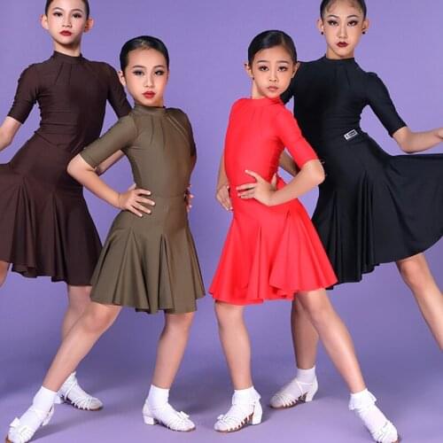 2021 New Latin Dance Dress For Girls Summer Latin Dance Top Skirts Suit Performance Costumes Tango Latin Dance Costumes DN8223