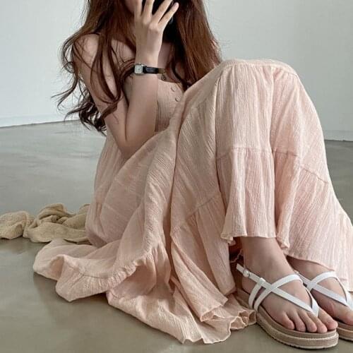 2021 Summer Vintage Dress Women Elegant A-line Party Dress Ladies V-Neck Midi Dresses High Waist Sexy Solid Vestidos 15367