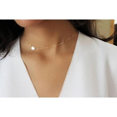 Gold Filled Heart-shaped Necklaces Love Pendant Gold Vintage Jewelry Choker Kolye Collier Femme Boho Necklace For Women