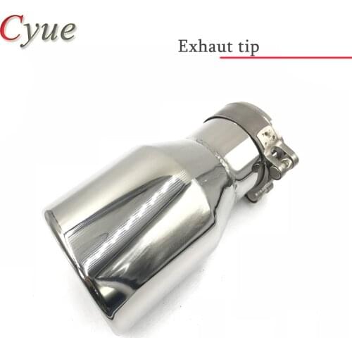 1PCS New style Slant Cut 63mm-101mm Universal Car Auto Tip 304 Stainless Steel Tail Pipe Tip Exhause Muffler