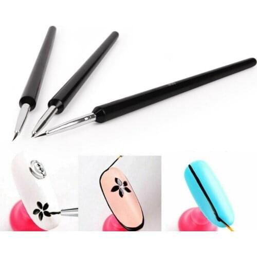 3 pieces of nail art painting pen paint paint brush paint gel paint paint brush tool nail pencil set nail art decoration tools