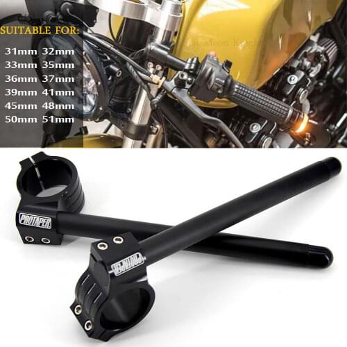 31MM 32MM 33MM 35MM 36MM 37MM 39MM 41MM 45MM 48MM 50MM 51MM PRO Riser High Clip Ons Handle Bar Fork Tube Lift Clip on Black Pair
