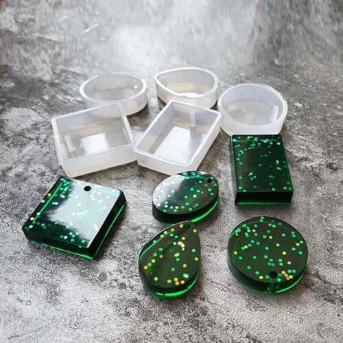 5PCS/SET Water Drop Epoxy Silicone Mold Crystal Diamond Bracelet Pendant Jewelry Doming Mould Resin Casting Mould Craft