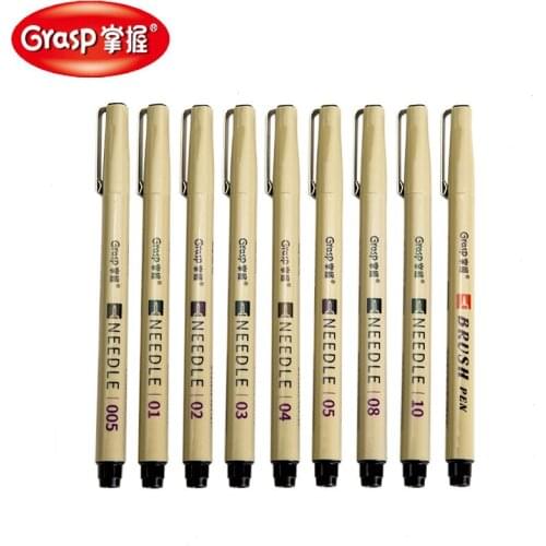 9 Pcs Sketch Needle Pen Waterproof Comic Drawing Pen Hand Drawn Hook Line Stroke Pens Sketching Markers for Drawing Brush Pens