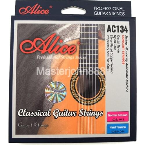 Alice AC134-H/N Classical Guitar Strings Crystal Nylon Strings Silver-Plated Copper Wound 1st-6th Strings Free Shippng