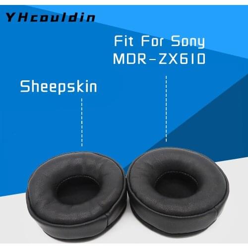 Sheepskin Earpads for Sony MDR ZX610 MDR-ZX610 Headphone Accessaries Replacemnt Ear Cushions Pads Genuine Leather