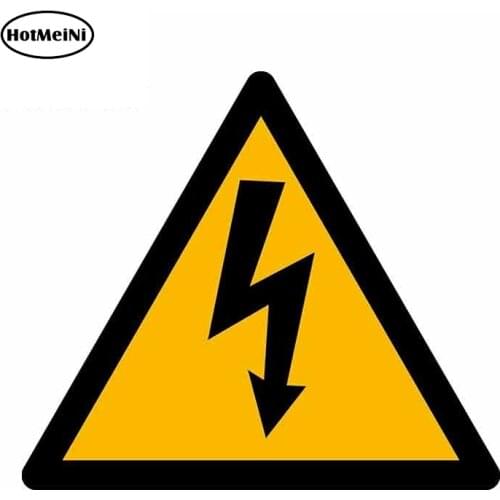 HotMeiNi 13cm x 11.4cm Car Sticker Decal Vinyl Car Bike Bumper Electric Warning Danger Sign