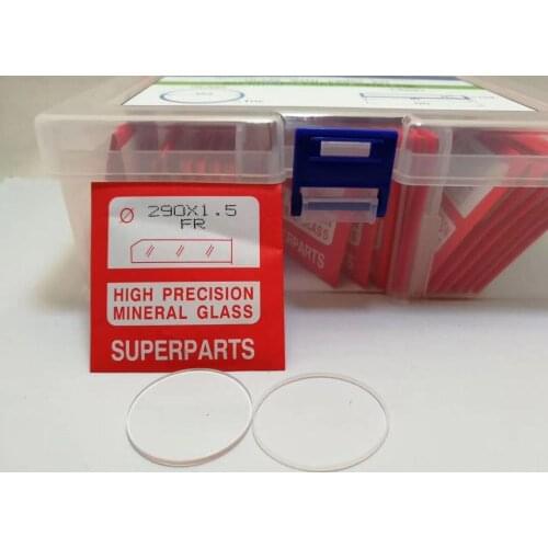 Free Shipping! 36 PCs High Quality Flat Type Mineral Glass with Gasket 23~40mm Size