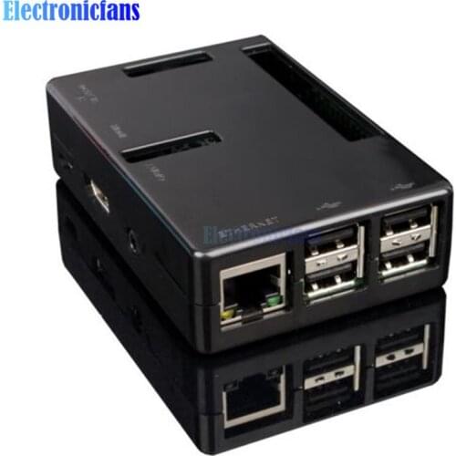 Black ABS V2 Case Enclosure to All Ports for Raspberry Pi 2 Model B