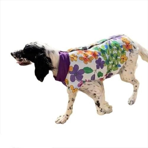 Flower Power Water Repellent Raincoat for Dogs, to Medium For large dogs, Dog Clothes, Pet Clothes