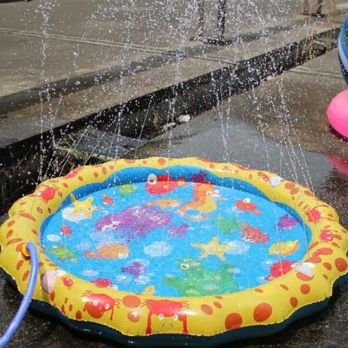 Swimming pool baby wading kiddie squirt fun pool outdoor squirt&splash water spray mat for Lawn Beach Play Game Sprinkler Mat