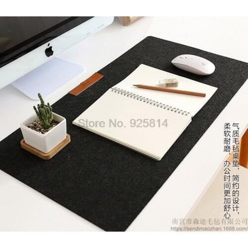 By dhl or fedex 500pcs Simple Felt Cloth Mouse Pad Keyboard Cushion Office Home Desk Mat Supplies 635 x 325 x 2mm